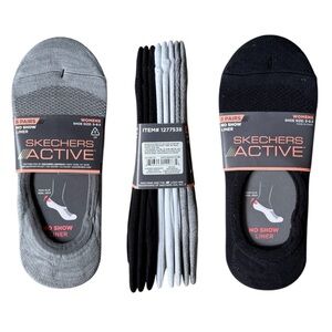 Skechers Womens 8 Pair Active No Show Liner Socks